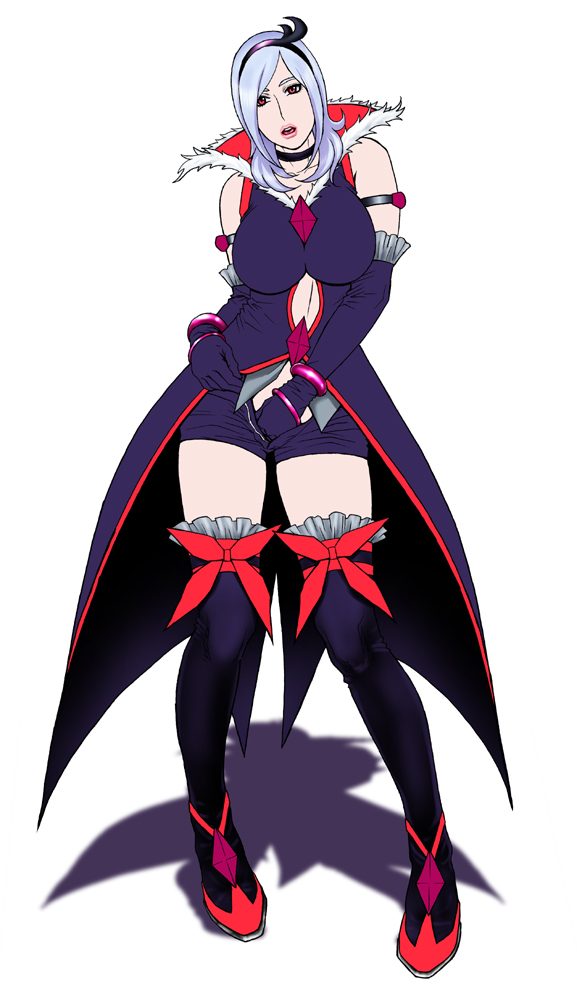 kazuki kotobuki, eas (fresh precure!), higashi setsuna, fresh precure!, precure, black neckwear, silver hair, 00s, 1girl, black shorts, breasts, choker, elbow gloves, female focus, female masturbation, gloves, hairband, hand in pants, huge breasts, lips, masturbation, open fly, red eyes, short hair, shorts, solo, thighhighs, unzipped