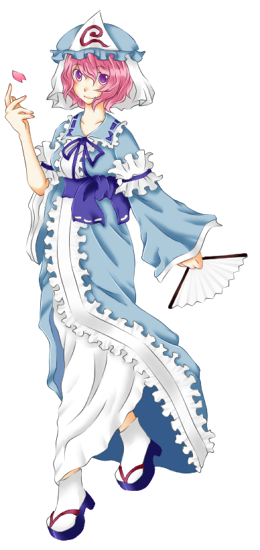 shiguri, saigyouji yuyuko, touhou, bad id, bad pixiv id, 1girl, female focus, folding fan, hand fan, hat, pink hair, short hair, solo