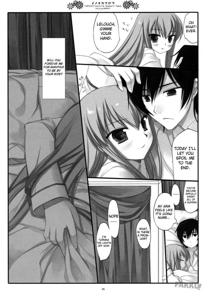 c.c., lelouch vi britannia, code geass, hard-translated, third-party edit, 00s, 1boy, 1girl, greyscale, monochrome