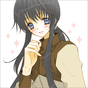 bernard sho, marina ismail, gundam, gundam 00, bad id, bad pixiv id, lowres, 00s, 1girl, black hair, blue eyes, blush, female focus, happy, long hair, ponytail, smile, solo