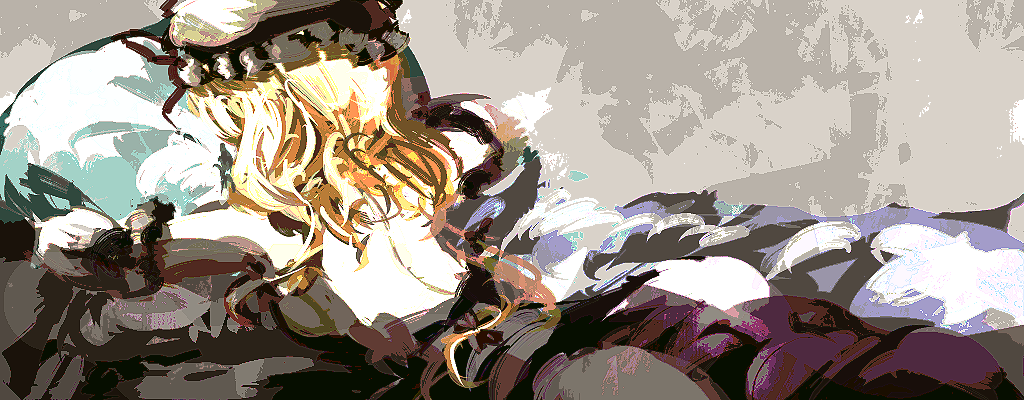 yoshioka yoshiko, yakumo yukari, touhou, 1girl, blonde hair, female focus, hat, solo