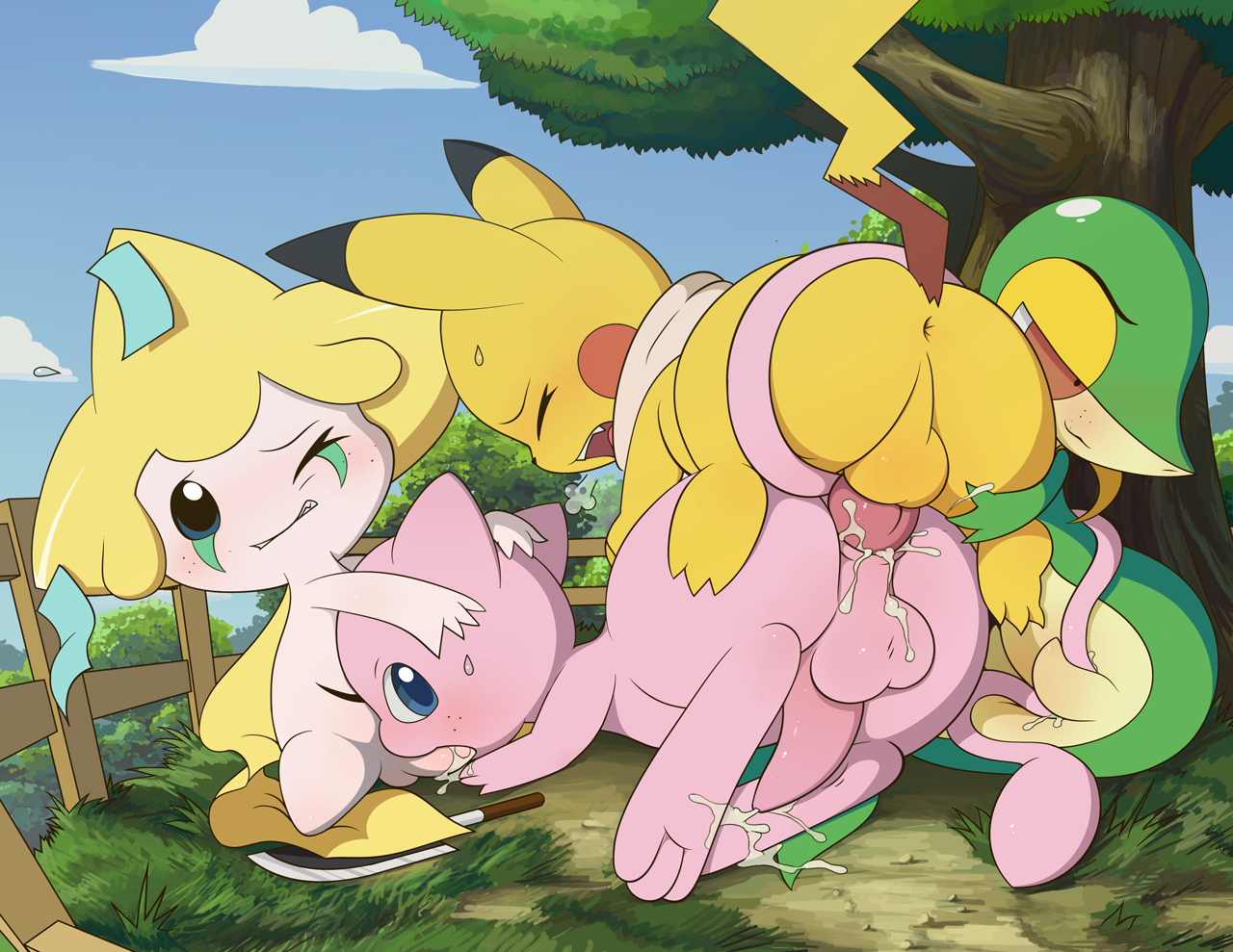 Rule34 – If it exists, there is porn of it / tricksta, jirachi, mew, pikachu, snivy / 199760