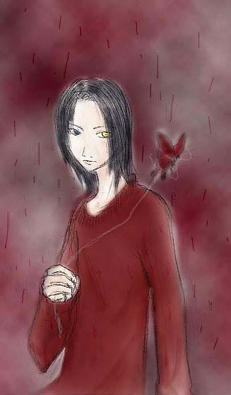 birdman, galerians, bug, butterfly, rain, sweater