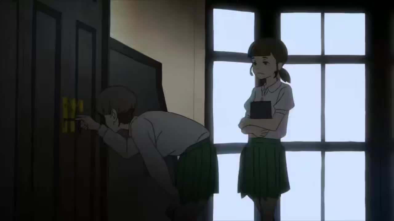 devilman, devilman crybaby, absurdres, animated, character request, highres, tagme, video, 2girls, book, collared shirt, female focus, green skirt, holding, holding book, humping, long sleeves, medium hair, miniskirt, multiple girls, necktie, pleated skirt, school uniform, sexually suggestive, shirt, short hair, short sleeves, skirt, white hair, yuri