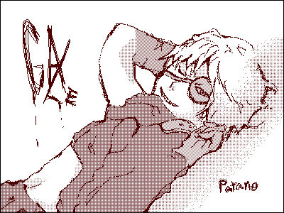 parano (galerians), galerians, galerians: ash, aliasing, lowres, 1boy, character name, dutch angle, fangs, goggles, looking at viewer, male focus, monogoggle, smile, solo