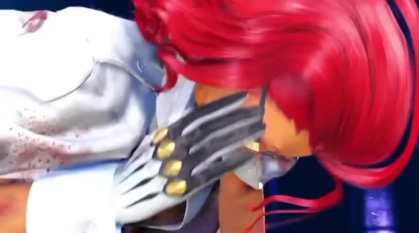 crimson viper, capcom, street fighter, street fighter 6, animated, tagme, video, 1girl, 3d, adjusting hair, belt, breasts, coat, coat on shoulders, female focus, game screenshot, hair slicked back, hand in own hair, large breasts, long hair, red hair, solo, tinted eyewear, video game screencap, white coat, white wrist cuffs, wrist cuffs, yellow-tinted eyewear