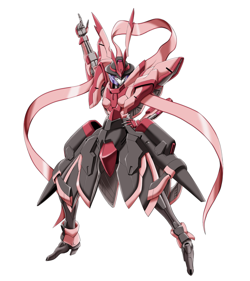 nekoguruma, shinoya, nagae iku, saturday night fever, touhou, full body, hand on own hip, mecha, mechanization, robot, simple background, solo, white background