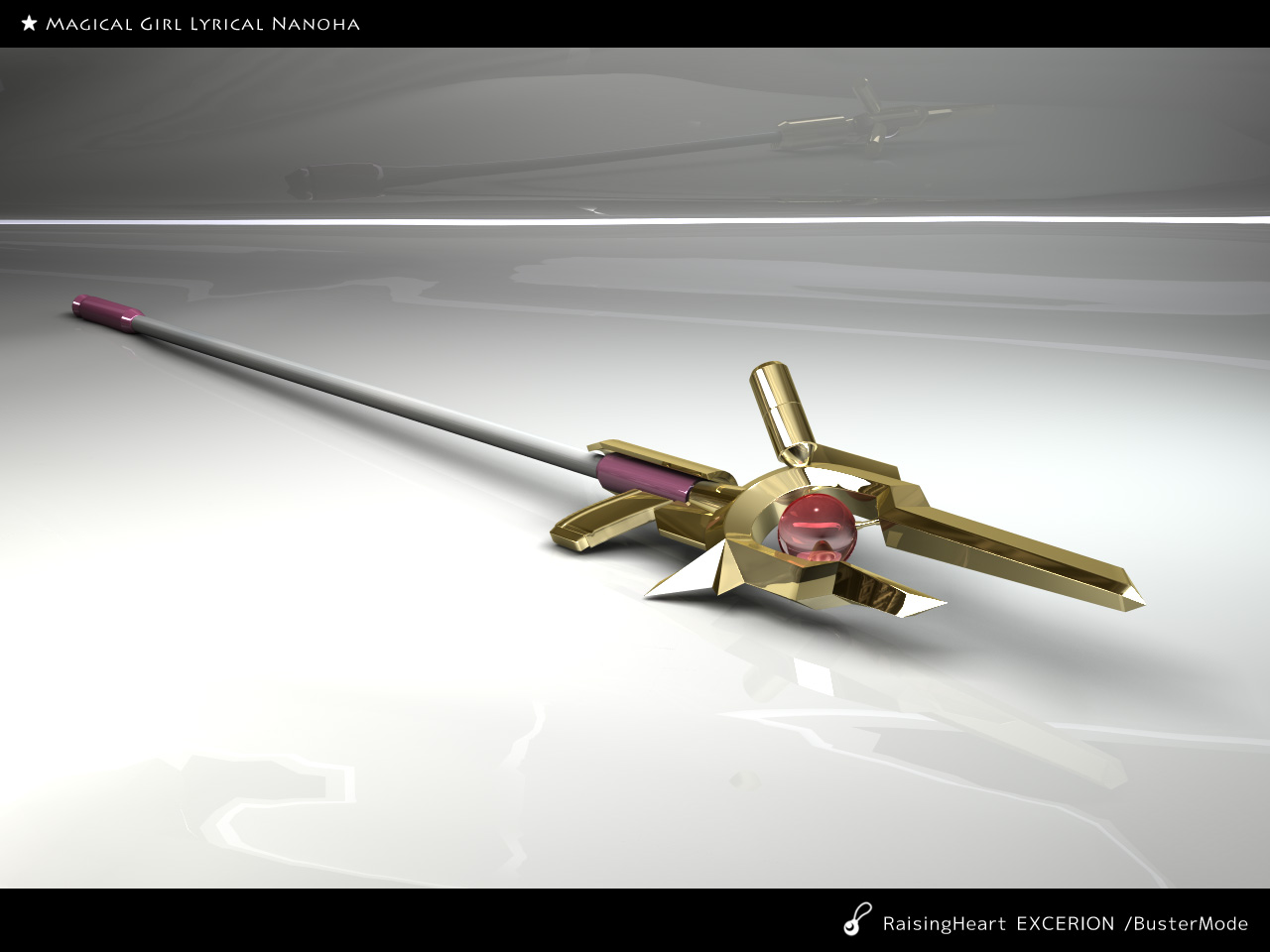 renm, raising heart, lyrical nanoha, mahou shoujo lyrical nanoha, mahou shoujo lyrical nanoha a's, bad id, bad pixiv id, 00s, 3d, no humans, staff