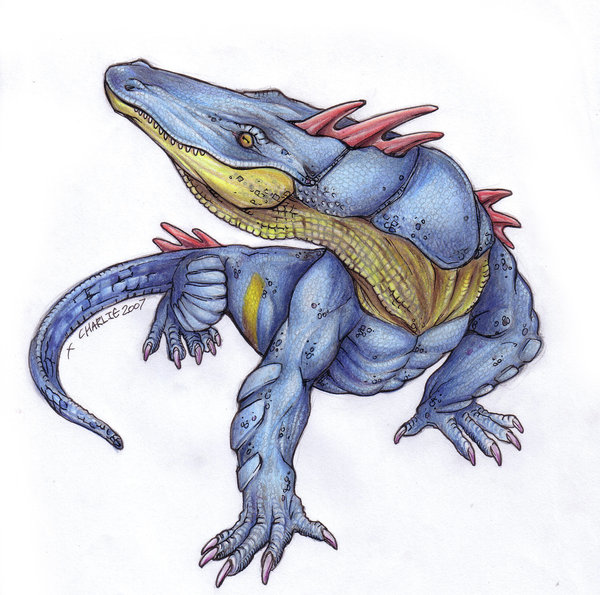 guardianofire, feraligatr, nintendo, pokemon, dated, foreshortening, gen 2 pokemon, no humans, pokemon (creature), realistic, simple background, solo, white background