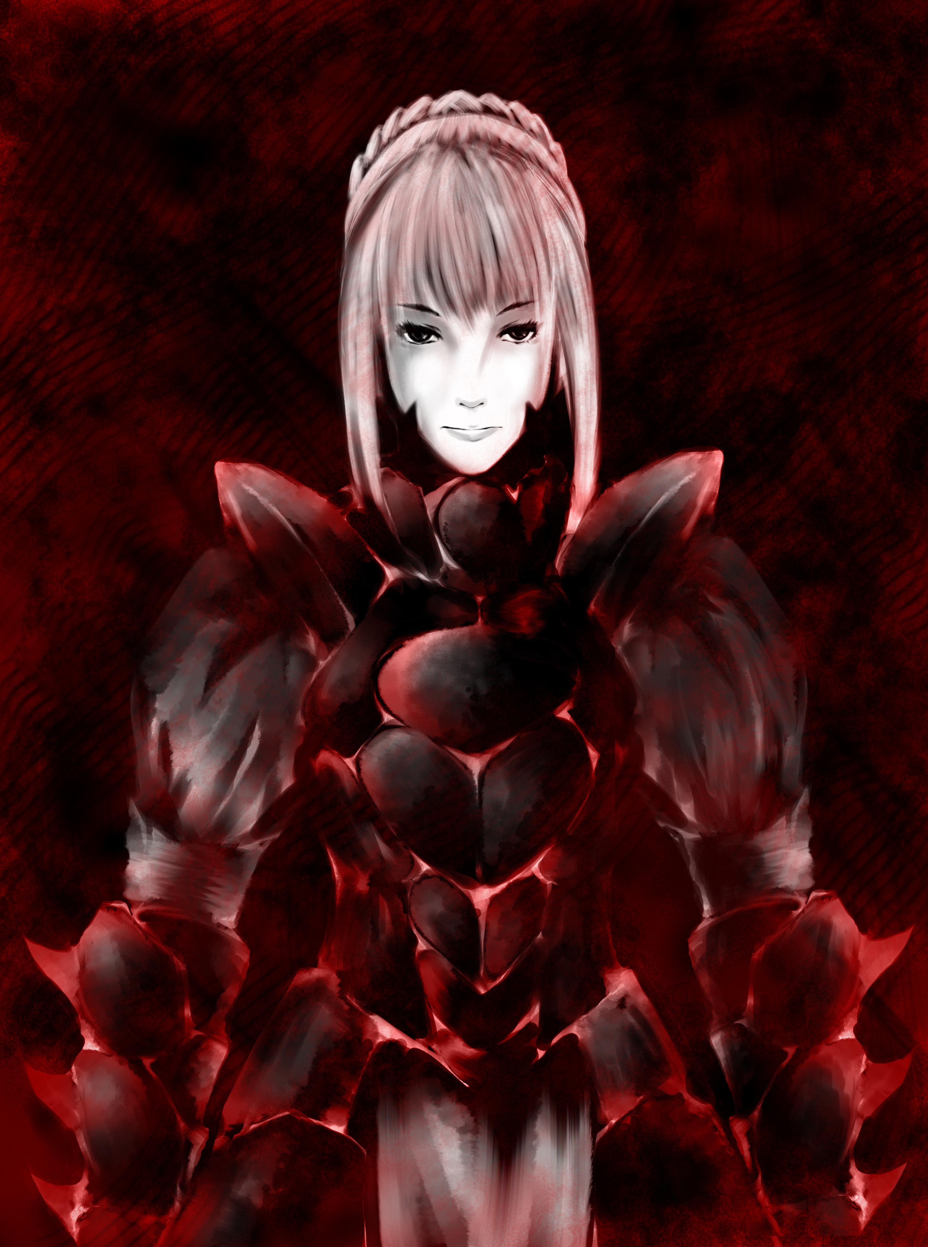 miandni, niandni, artoria pendragon (fate), saber (fate), saber alter, saber alter (second ascension), fate/stay night, fate (series), type-moon, absurdres, bad deviantart id, bad id, highres, 00s, 1girl, armor, armored dress, dress, female focus, solo