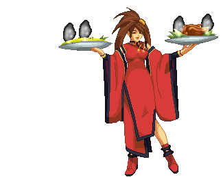 kuradoberi jam, arc system works, guilty gear, animated, animated gif, lowres, 1girl, female focus, solo, transparent background