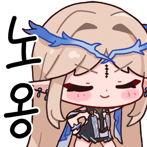 cartethyia (wuthering waves), wuthering waves, animated, animated gif, commentary request, korean commentary, looping animation, lowres, translation request, 1girl, arm up, black dress, blonde hair, closed eyes, closed mouth, crown of thorns, dress, earrings, hand on own hip, jewelry, long hair, multiple earrings, pointy ears, sidelocks, simple background, smile, solo, swaying hip, tacet mark (wuthering waves), v-shaped eyebrows, white background, yami (yami56 u)