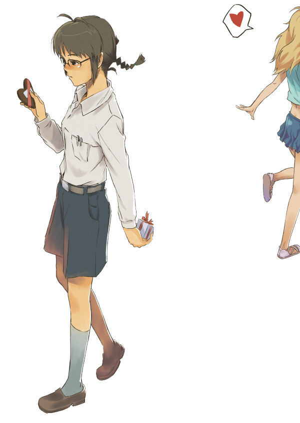 inu (aerodog), akizuki ritsuko, hoshii miki, idolmaster, idolmaster (classic), idolmaster 1, 00s, blonde hair, braid, brown hair