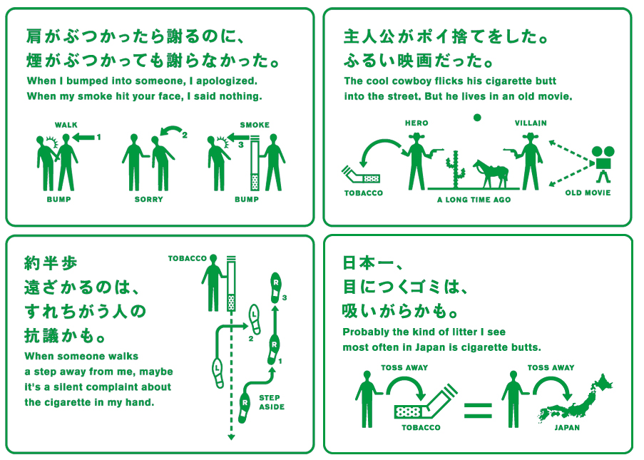 translated, japanese text, monochrome, sign, smoking