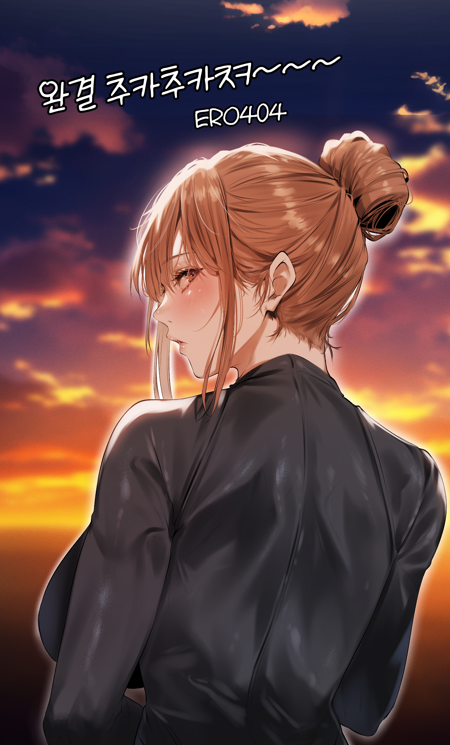 hplay, highres, 1girl, arm under breasts, blurry, blush, breasts, closed mouth, collarbone, depth of field, large breasts, long hair, looking at viewer, shiny skin, solo, tsurime