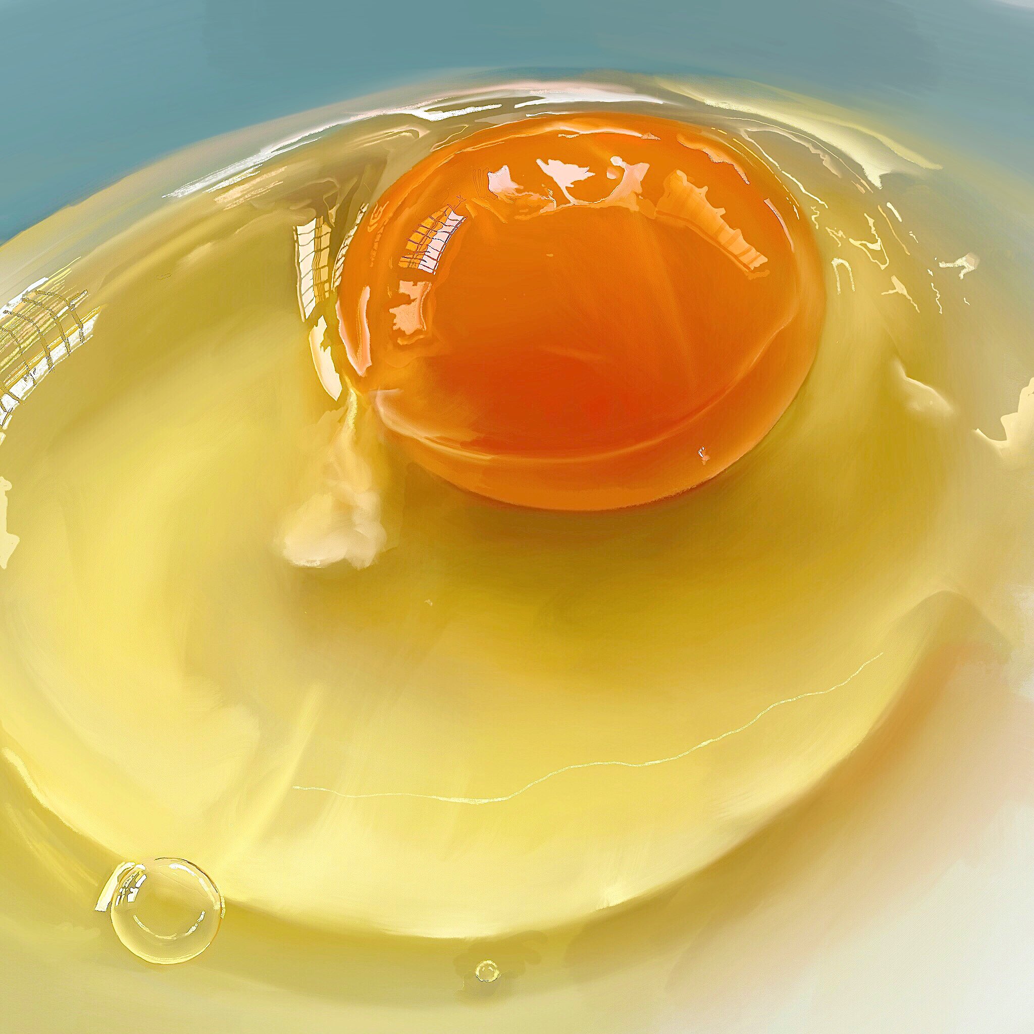 yasuta kaii32i, original, commentary request, highres, close-up, egg, egg yolk, no humans, realistic