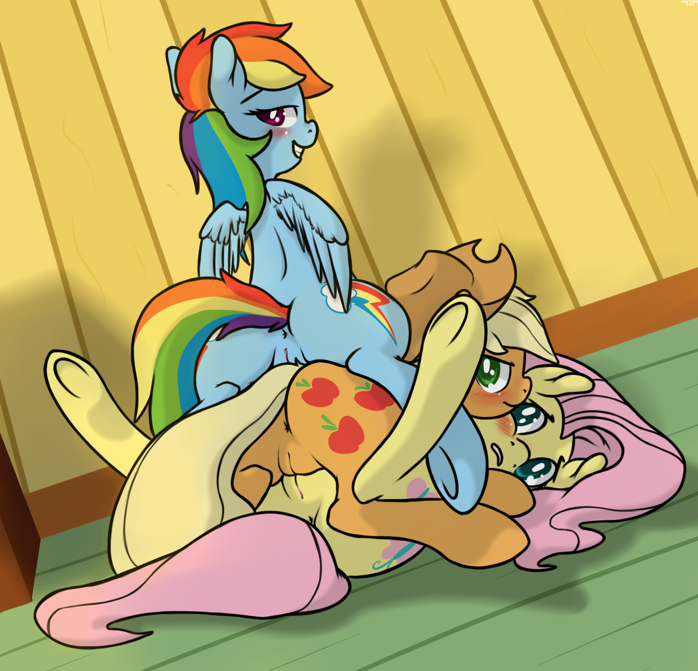 Rule34 – If it exists, there is porn of it / mostazathy, applejack (mlp), fluttershy (mlp), rainbow dash (mlp) / 202633