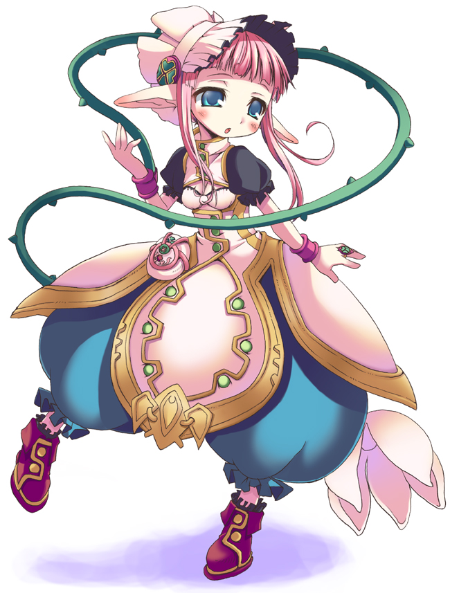 kou (garakuta teikoku), ibara-hime, ibarahime, otogi-juushi akazukin, bad id, bad pixiv id, 00s, 1girl, female focus, pink hair, plant, pointy ears, solo, vines