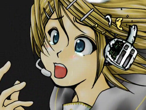happinestorm, kagamine rin, kokoro (vocaloid), vocaloid, blonde hair, blue eyes, solo, tears