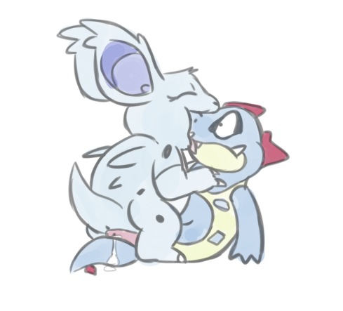Rule34 – If it exists, there is porn of it / croconaw, nidorina / 203694