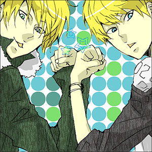 cain, rion (galerians), galerians, lowres, tagme, 2boys, blonde hair, blue eyes, looking at viewer, multiple boys, short hair, siblings, simple background, twins