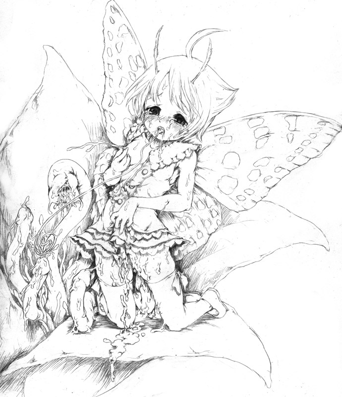 katzeh, shimon (shimotsuma), shimotsuma, 1boy, 1girl, aftersex, anal, arthropod boy, arthropod girl, bug, bulge, butterfly, butterfly wings, crossdressing, crossdressing (ftm), crossdressing (mtf), cum, cumdrip, fairy, female focus, flower, greyscale, hetero, insect, insect wings, kodomo doushi, loli, mini person, miniboy, monochrome, monster boy, monster girl, penis tentacle, rape, shota, sketch, solo, tears, tentacles, tentacles on male, wings