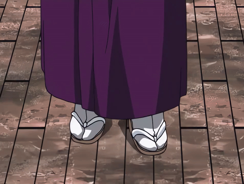 takashiro hiroko, bible black, bible black new testament, shin bible black, animated, animated gif, anime screenshot, tagme, 1girl, 2004, beads, breasts, large breasts, mature female, monk, purple eyes, religious, robe, sakura tree, sandals, smile, tree, veil