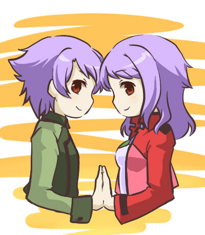 nori senbei, anew returner, revive revival, gundam, gundam 00, bad id, bad pixiv id, lowres, 00s, innovators (gundam 00), purple hair, red eyes