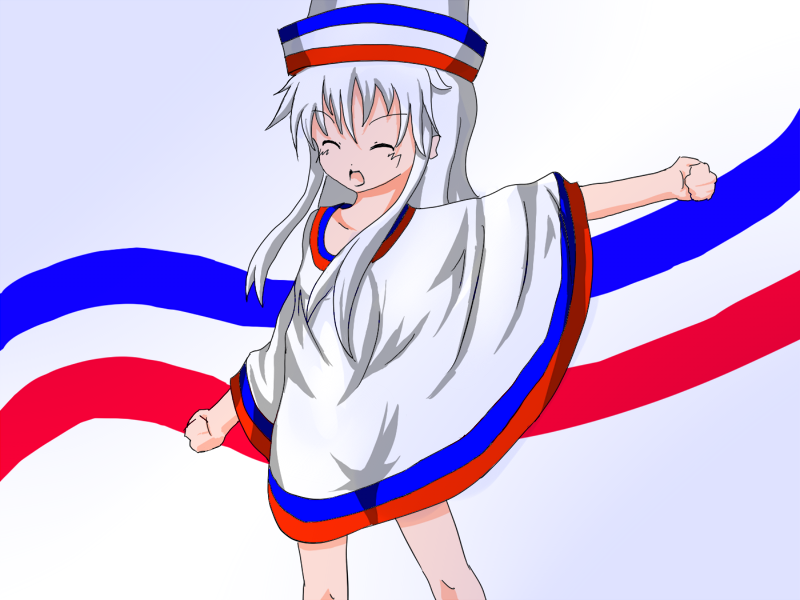 hakata-san, original, tagme, 1girl, clothes between thighs, female focus, hat, solo, white hair