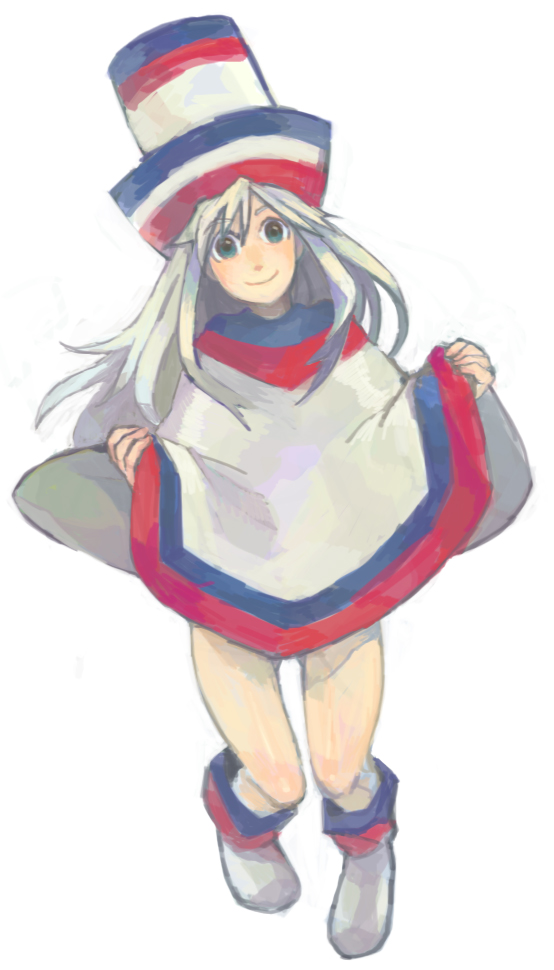 hakata-san, original, tagme, hat, personification, solo, white hair