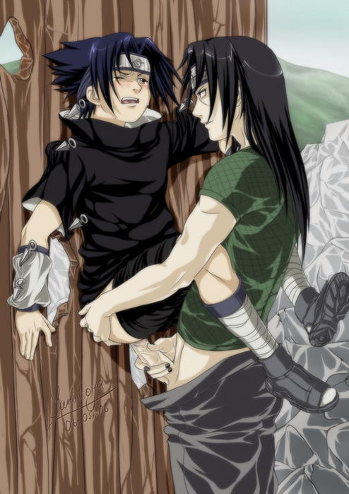 yanagoya, uchiha itachi, uchiha sasuke, naruto (classic), naruto (series), 2boys, age difference, akatsuki (naruto), anal, blush, boy rape, brothers, clothes pull, entering, erection, incest, male focus, male penetrated, multiple boys, nail polish, outdoors, pants, pants pull, penis, rape, sex, shota, siblings, signature, tears, uncensored, undressing, unzipped, yaoi