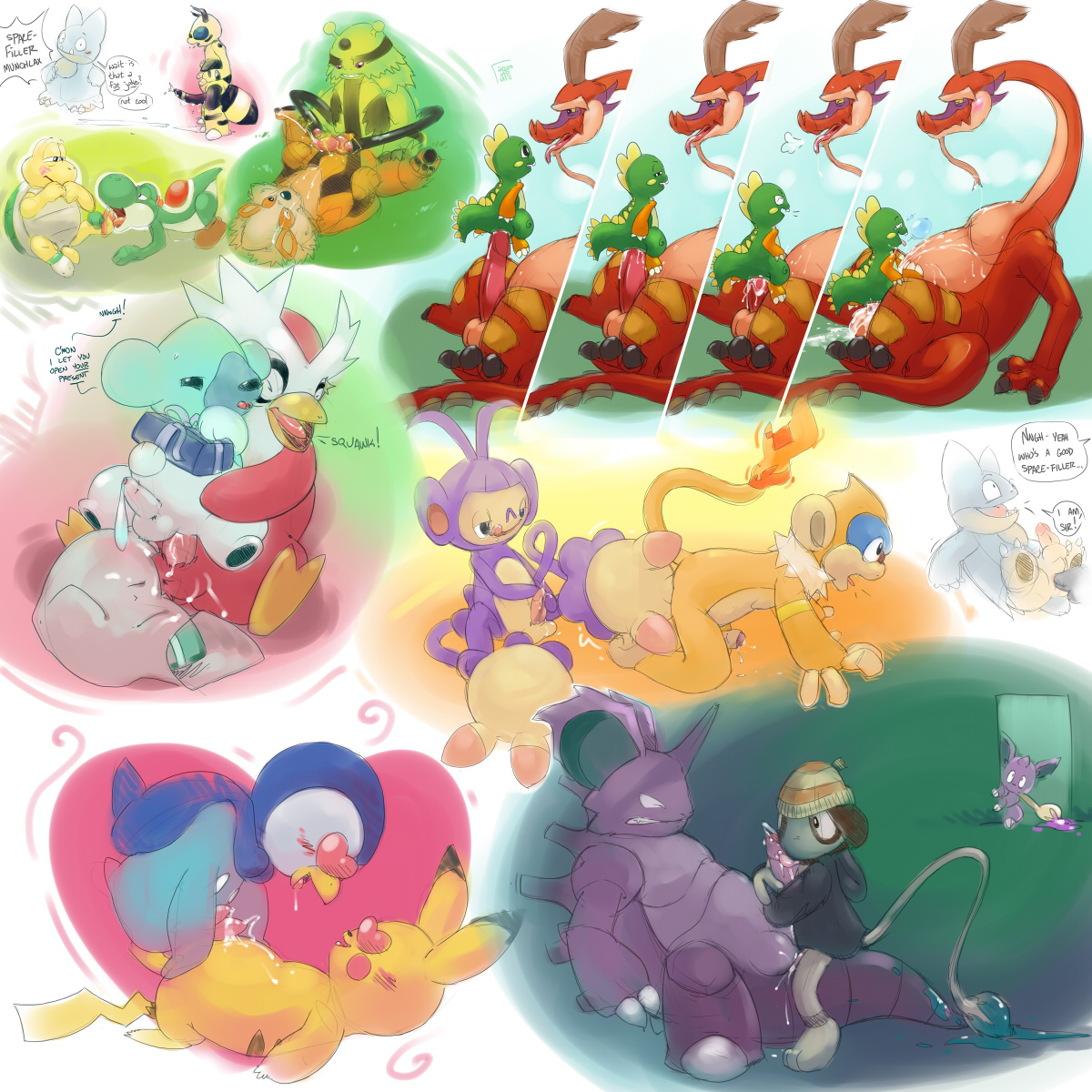Rule34 – If it exists, there is porn of it / argon vile, ambipom, arcanine, bub, cubchoo, delibird, electivire, koopa, monferno, munchlax, nidoking, pikachu, piplup, smeargle, valoo, yoshi / 204911