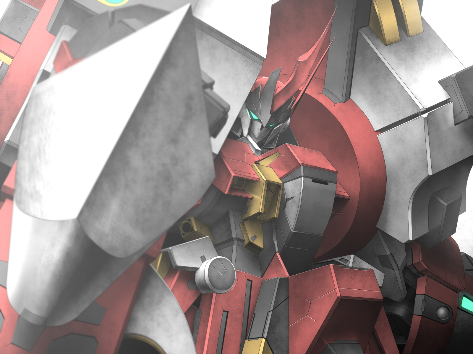 tro (trombe), alteisen, alteisen riese, banpresto, super robot wars, super robot wars original generation, bad id, bad pixiv id, highres, mecha, no humans, robot, solo