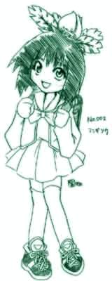 ivysaur, pokemon, lowres, gen 1 pokemon, monochrome, personification, school uniform, sketch, thighhighs