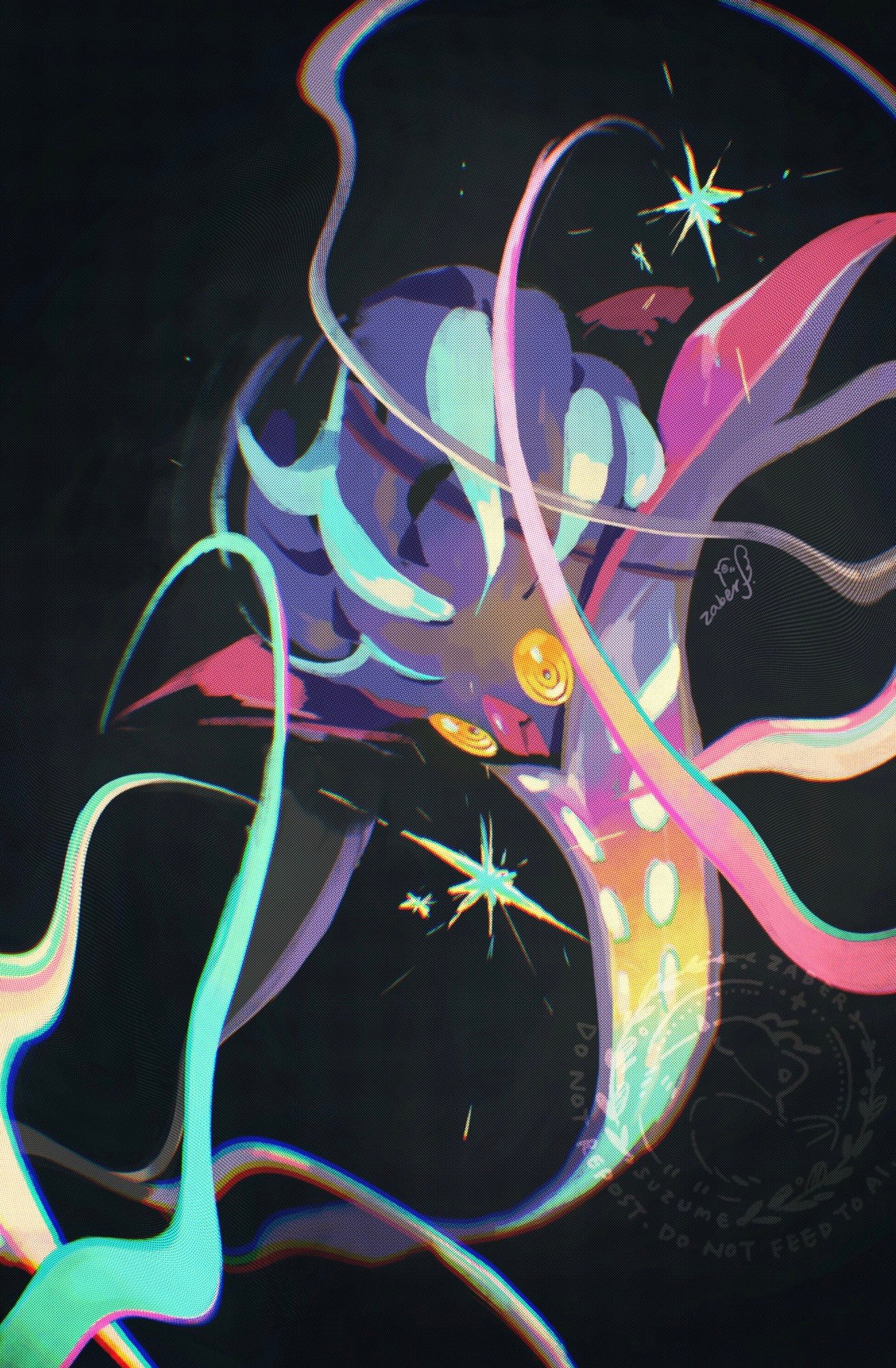 zaber (littlesuzume), malamar, mega malamar, nintendo, pokemon, pokemon legends: z-a, highres, beak, black background, closed mouth, colored sclera, gen 6 pokemon, looking at viewer, mega pokemon, no humans, pokemon (creature), pokemon focus, solo, squid, tentacles, yellow eyes