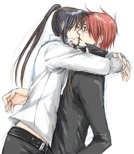 kanda yuu, lavi, d.gray-man, lowres, 00s, 2boys, kiss, male focus, multiple boys, white background, yaoi
