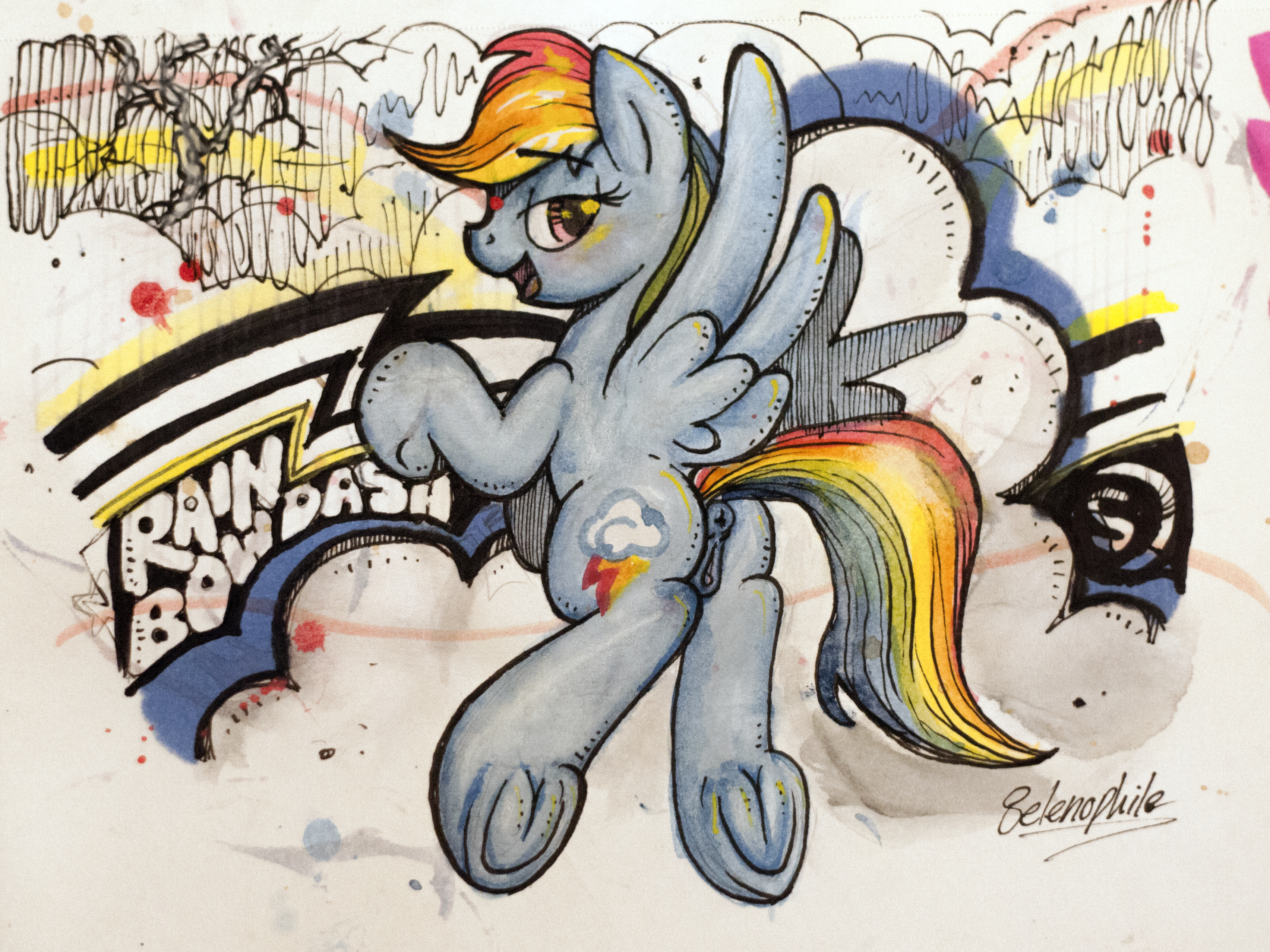 Rule34 – If it exists, there is porn of it / selenophile, rainbow dash (mlp) / 205739