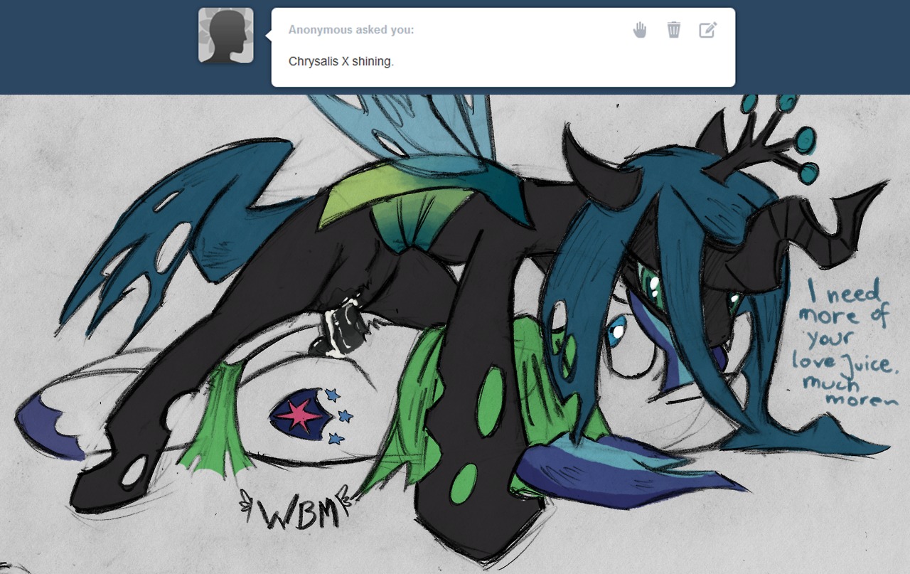 Rule34 – If it exists, there is porn of it / wingbonermaker, queen chrysalis (mlp), shining armor (mlp) / 205757