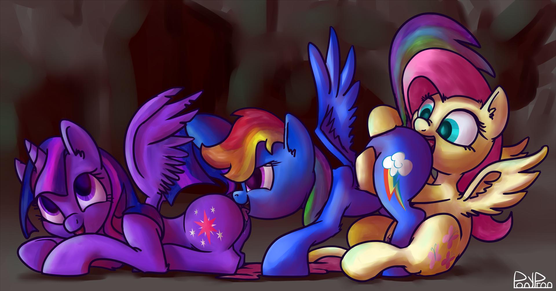 Rule34 – If it exists, there is porn of it / ponypron, fluttershy (mlp), rainbow dash (mlp), twilight sparkle (mlp) / 206197