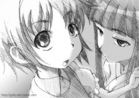 gofu, himegami aisa, tsukuyomi komoe, toaru majutsu no index, traditional media, 00s, 2girls, greyscale, monochrome, multiple girls, sketch
