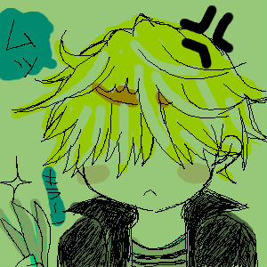 belphegor (reborn), katekyo hitman reborn!, lowres, 00s, 1boy, angry, blonde hair, hair over eyes, knife, male focus, shirt, solo, striped clothes, striped shirt, tiara, varia, weapon