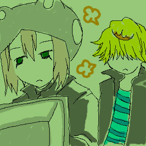 belphegor (reborn), fran (reborn), katekyo hitman reborn!, lowres, 00s, blonde hair, varia