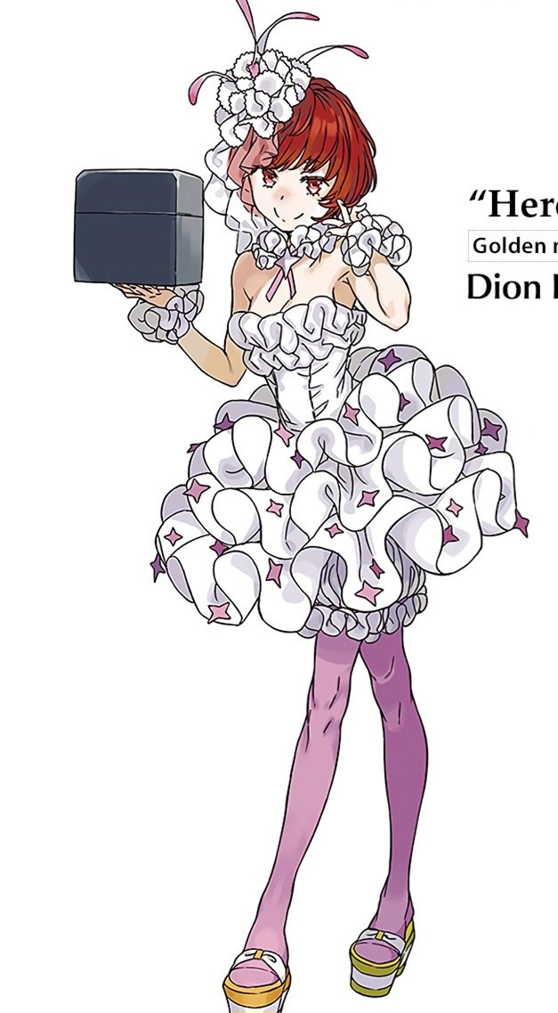 haimura kiyotaka, dion fortune, toaru majutsu no index, toaru majutsu no index: new testament, cropped, novel illustration, official art, 1girl, bloomers, bob cut, box, breasts, cleavage, closed mouth, detached collar, dress, english text, flower, frilled cuffs, frilled dress, frills, full body, hair flower, hair ornament, hand in own hair, holding, holding box, medium breasts, pantyhose, pink pantyhose, platform sandals, red eyes, red hair, sandals, short dress, short hair, sleeveless, sleeveless dress, smile, solo, standing, underwear, veil, white background, white bloomers, white dress, white veil