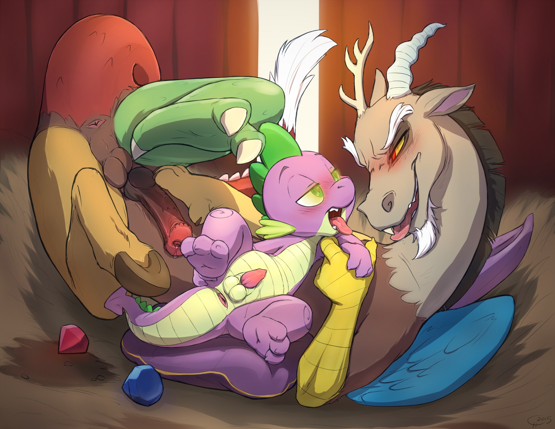 Rule34 – If it exists, there is porn of it / cobalthusky, diamond, discord (mlp), spike (mlp) / 206761