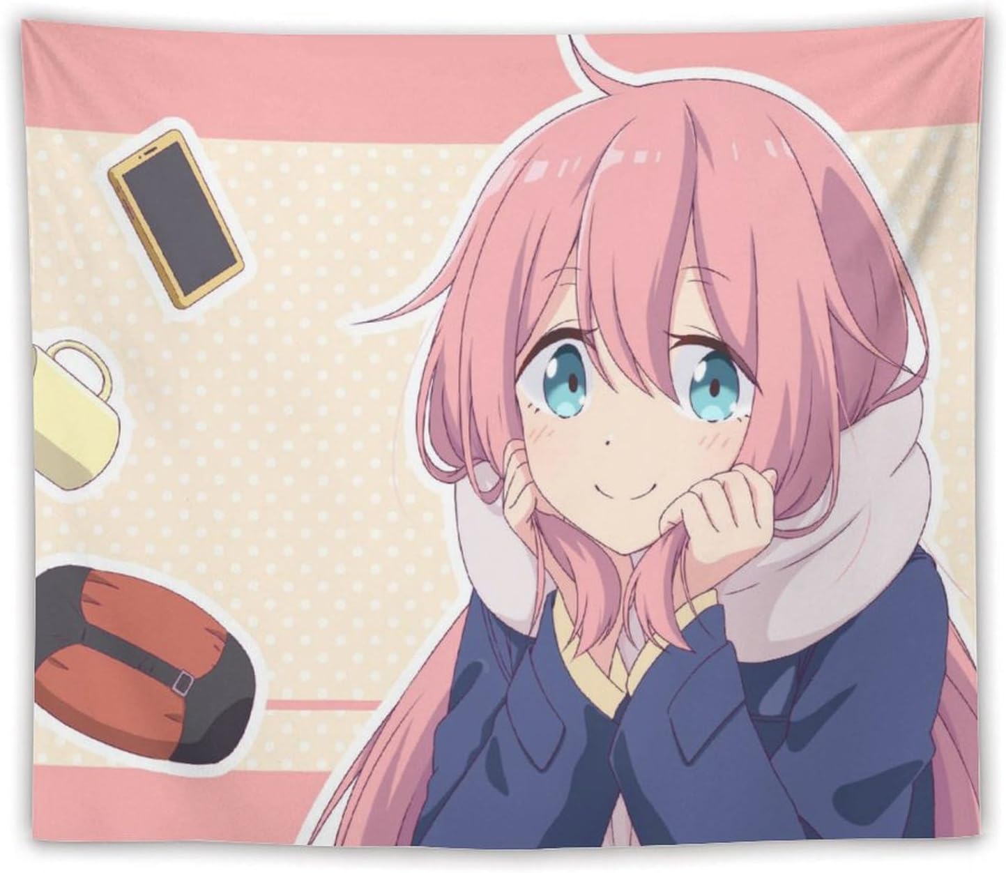 highres, tagme, 1girl, blue coat, character name, coat, long hair, pink hair