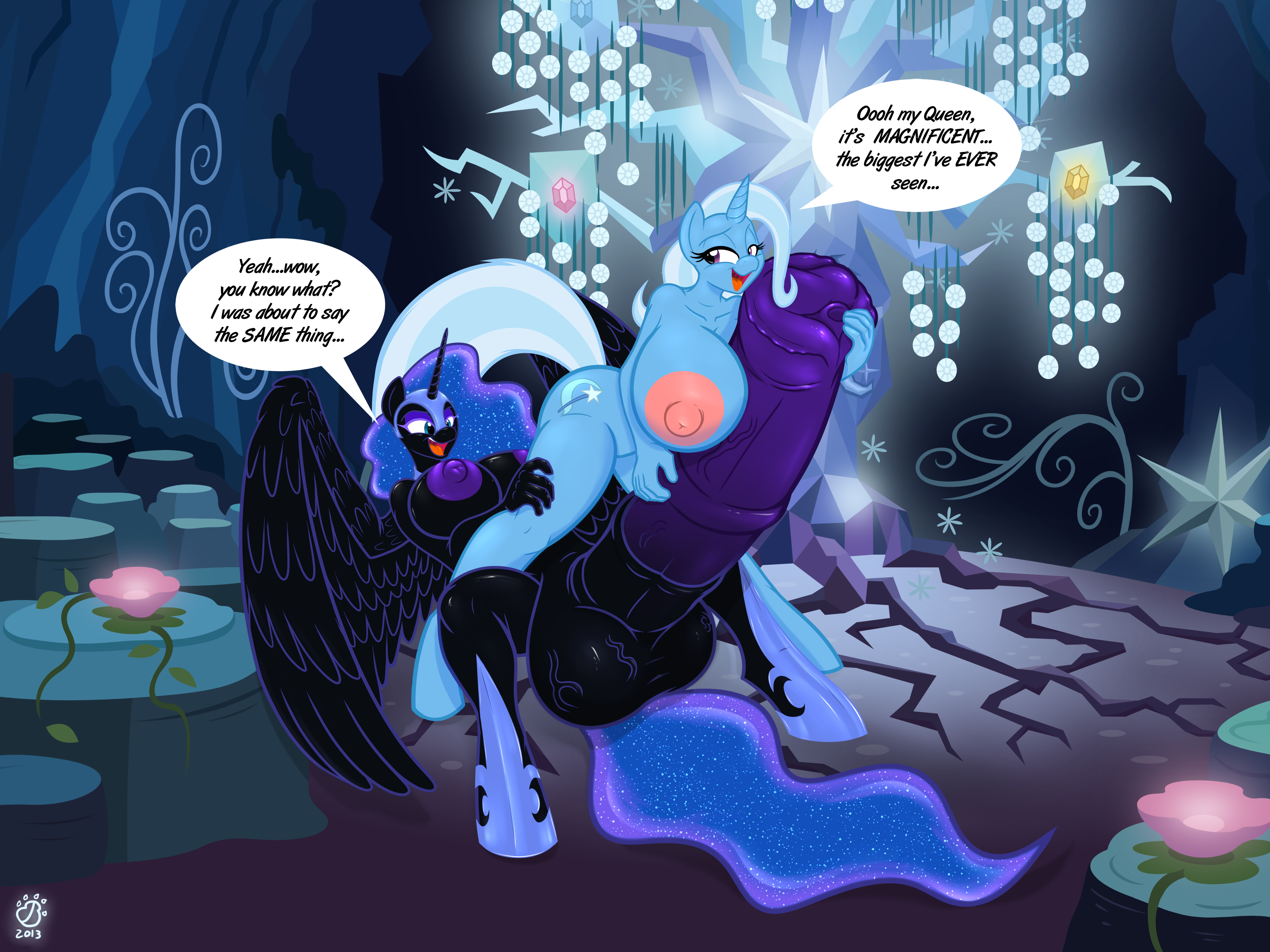 Rule34 – If it exists, there is porn of it / anjuneko, badgerben, nightmare moon (mlp), trixie (mlp) / 207865