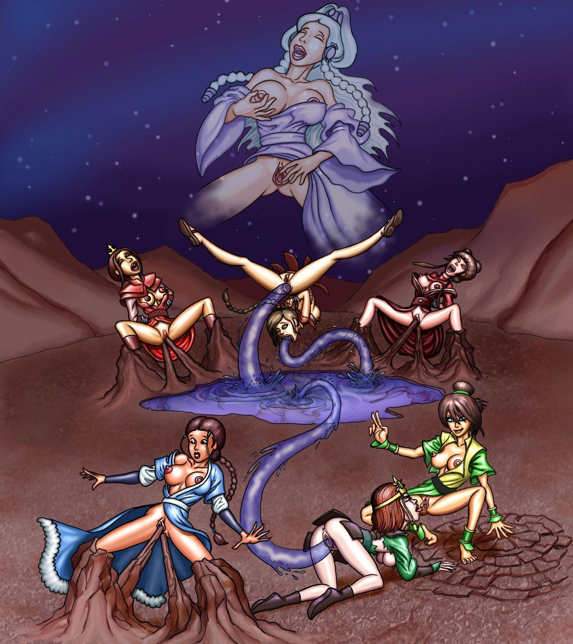 Rule34 – If it exists, there is porn of it / senseixxx, azula, katara, mai (avatar), suki, toph bei fong, ty lee, yue / 208016