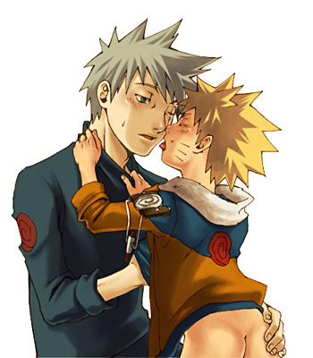 kobashi, hatake kakashi, uzumaki naruto, naruto (classic), naruto (series), lowres, 2boys, age difference, ass, assisted exposure, blonde hair, blue eyes, blush, bottomless, closed eyes, clothes lift, elementary school age, embarrassed, from side, functionally nude, grabbing another's shirt, grey hair, hand on another's ass, hand on another's neck, hand under clothes, hand under shirt, imminent kiss, jacket, long sleeves, looking at another, male focus, molestation, multiple boys, nervous, no headwear, no male underwear, no mask, no pants, older male and younger male, one eye closed, onii-shota, open clothes, open jacket, open mouth, pants, partially undressed, shirt, shirt lift, shota, simple background, standing, sweatdrop, teacher and student, unzipped, white background, yaoi