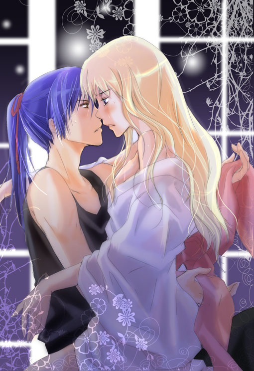 akebi (kakuri), saotome alto, sheryl nome, macross, macross frontier, 00s, 1boy, 1girl, couple, hetero, japanese clothes