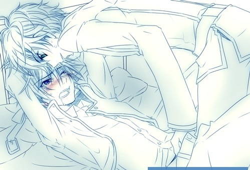 kururugi suzaku, lelouch vi britannia, code geass, tied up, lowres, 00s, 2boys, bdsm, bed, belt, blue eyes, blush, bound, bound wrists, male focus, monochrome, multiple boys, rape, saliva, tears, undressing, yaoi